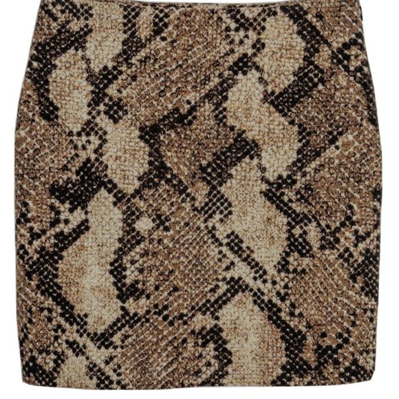 H&M Snakeskin Print Short Mini Skirt 4 - Picture 2 of 7